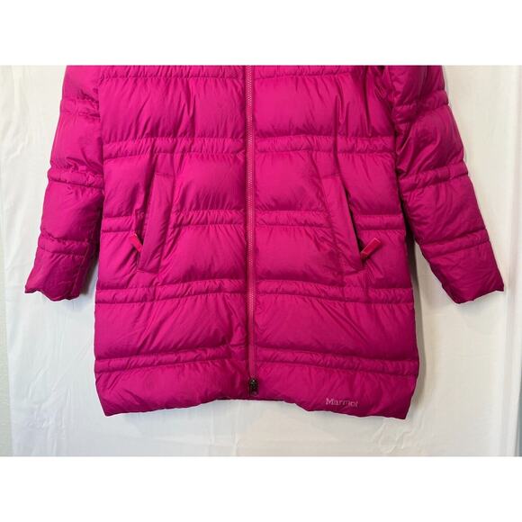 Marmot Montreaux 2.0 Coat Girls Size XL 700 Fill Duck Down Faux Fur Magenta Pink - Picture 3 of 11
